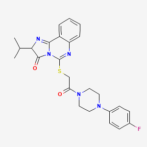 5-((2-(4-(4-fluorophenyl)piperazin-1-yl)-2-oxoethyl)thio)-2-isopropylimidazo[1,2-c]quinazolin-3(2H)-one