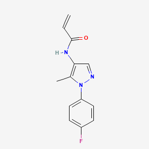 molecular formula C13H12FN3O B2742953 N-[1-(4-Fluorophenyl)-5-methylpyrazol-4-yl]prop-2-enamide CAS No. 2361638-38-0
