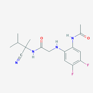 N-(1-cyano-1,2-dimethylpropyl)-2-[(2-acetamido-4,5-difluorophenyl)amino]acetamide