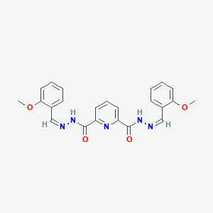 molecular formula C23H21N5O4 B274297 N'~2~,N'~6~-bis(2-methoxybenzylidene)-2,6-pyridinedicarbohydrazide 