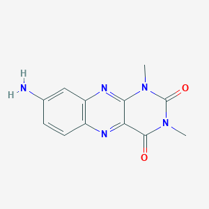 molecular formula C12H11N5O2 B2742977 8-amino-1,3-dimethylbenzo[g]pteridine-2,4(1H,3H)-dione CAS No. 21620-13-3