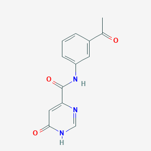 N-(3-acetylphenyl)-6-hydroxypyrimidine-4-carboxamide