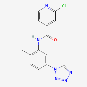 molecular formula C14H11ClN6O B2742980 2-chloro-N-[2-methyl-5-(1H-1,2,3,4-tetrazol-1-yl)phenyl]pyridine-4-carboxamide CAS No. 1241027-67-7