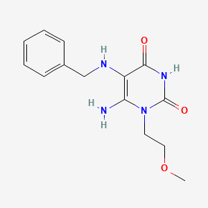 6-Amino-5-benzylamino-1-(2-methoxy-ethyl)-1H-pyrimidine-2,4-dione