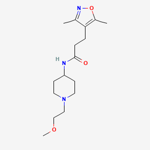 3-(3,5-dimethylisoxazol-4-yl)-N-(1-(2-methoxyethyl)piperidin-4-yl)propanamide