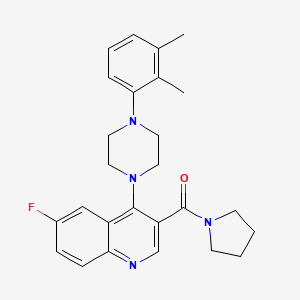 (4-(4-(2,3-Dimethylphenyl)piperazin-1-yl)-6-fluoroquinolin-3-yl)(pyrrolidin-1-yl)methanone