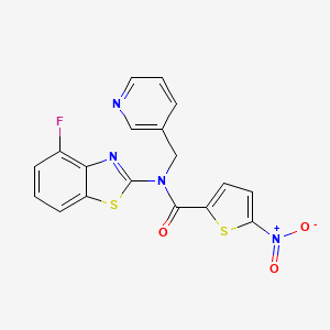 N-(4-fluorobenzo[d]thiazol-2-yl)-5-nitro-N-(pyridin-3-ylmethyl)thiophene-2-carboxamide