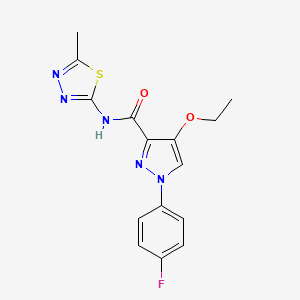 4-ethoxy-1-(4-fluorophenyl)-N-(5-methyl-1,3,4-thiadiazol-2-yl)-1H-pyrazole-3-carboxamide