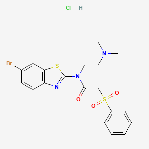 N-(6-bromobenzo[d]thiazol-2-yl)-N-(2-(dimethylamino)ethyl)-2-(phenylsulfonyl)acetamide hydrochloride