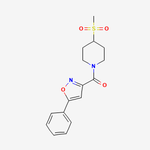 (4-(Methylsulfonyl)piperidin-1-yl)(5-phenylisoxazol-3-yl)methanone