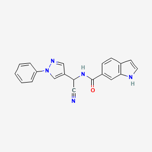 N-[cyano(1-phenyl-1H-pyrazol-4-yl)methyl]-1H-indole-6-carboxamide