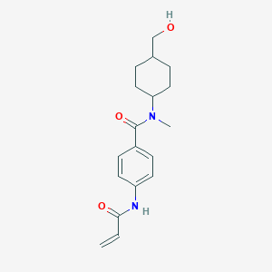 molecular formula C18H24N2O3 B2743024 N-[4-(Hydroxymethyl)cyclohexyl]-N-methyl-4-(prop-2-enoylamino)benzamide CAS No. 2361726-55-6