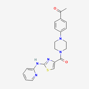 1-(4-(4-(2-(Pyridin-2-ylamino)thiazole-4-carbonyl)piperazin-1-yl)phenyl)ethanone