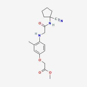Methyl 2-[4-({[(1-cyanocyclopentyl)carbamoyl]methyl}amino)-3-methylphenoxy]acetate
