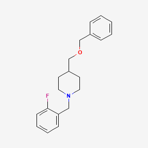 molecular formula C20H24FNO B2743030 4-((Benzyloxy)methyl)-1-(2-fluorobenzyl)piperidine CAS No. 1334376-60-1
