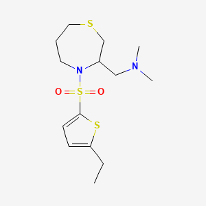 1-(4-((5-ethylthiophen-2-yl)sulfonyl)-1,4-thiazepan-3-yl)-N,N-dimethylmethanamine