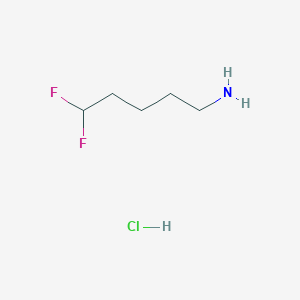 molecular formula C5H12ClF2N B2743035 5,5-Difluoropentan-1-amine;hydrochloride CAS No. 2470439-60-0