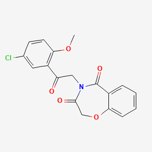 B2743040 4-(2-(5-chloro-2-methoxyphenyl)-2-oxoethyl)benzo[f][1,4]oxazepine-3,5(2H,4H)-dione CAS No. 903584-87-2