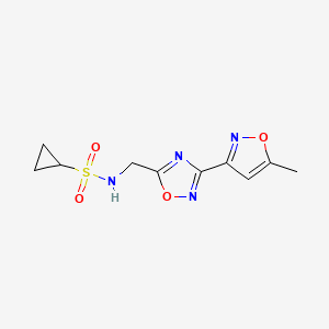 N-((3-(5-methylisoxazol-3-yl)-1,2,4-oxadiazol-5-yl)methyl)cyclopropanesulfonamide