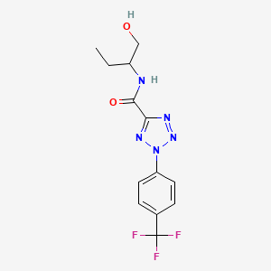 molecular formula C13H14F3N5O2 B2743059 N-(1-羟基丁-2-基)-2-(4-(三氟甲基)苯基)-2H-四唑-5-甲酸胺 CAS No. 1396714-63-8
