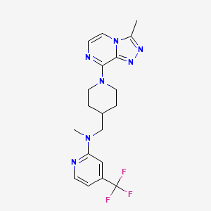 molecular formula C19H22F3N7 B2743065 N-Methyl-N-[[1-(3-methyl-[1,2,4]triazolo[4,3-a]pyrazin-8-yl)piperidin-4-yl]methyl]-4-(trifluoromethyl)pyridin-2-amine CAS No. 2415520-29-3
