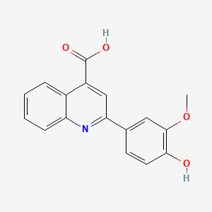 molecular formula C17H13NO4 B2743087 2-(4-Hydroxy-3-methoxyphenyl)quinoline-4-carboxylic acid CAS No. 32366-63-5