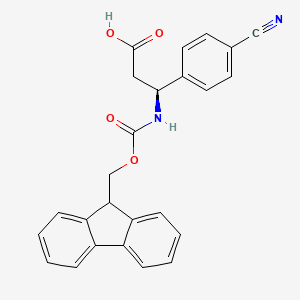 molecular formula C25H20N2O4 B2743088 Fmoc-(S)-3-Amino-3-(4-cyano-phenyl)-propionic acid CAS No. 507472-24-4