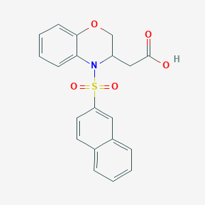 2-[4-(2-naphthylsulfonyl)-3,4-dihydro-2H-1,4-benzoxazin-3-yl]acetic acid