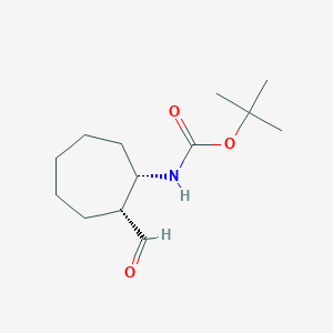 tert-butyl N-[(1S,2R)-2-formylcycloheptyl]carbamate