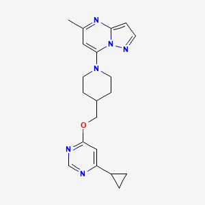 7-(4-(((6-Cyclopropylpyrimidin-4-yl)oxy)methyl)piperidin-1-yl)-5-methylpyrazolo[1,5-a]pyrimidine