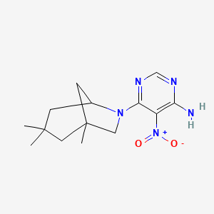 5-Nitro-6-(1,3,3-trimethyl-6-azabicyclo[3.2.1]oct-6-yl)pyrimidin-4-amine