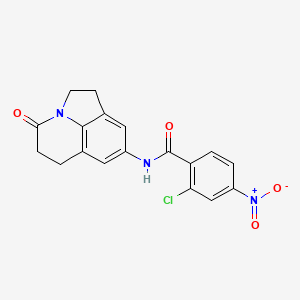 2-chloro-4-nitro-N-(4-oxo-2,4,5,6-tetrahydro-1H-pyrrolo[3,2,1-ij]quinolin-8-yl)benzamide