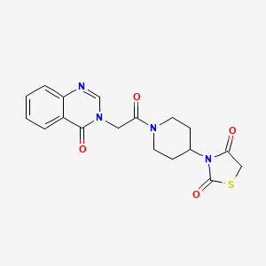 3-(1-(2-(4-oxoquinazolin-3(4H)-yl)acetyl)piperidin-4-yl)thiazolidine-2,4-dione