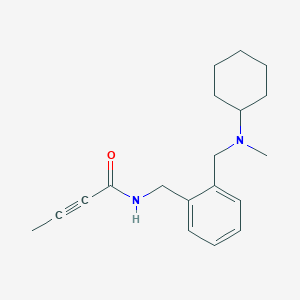 molecular formula C19H26N2O B2743138 N-[[2-[[Cyclohexyl(methyl)amino]methyl]phenyl]methyl]but-2-ynamide CAS No. 2411267-51-9