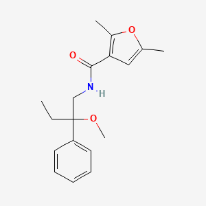 molecular formula C18H23NO3 B2743162 N-(2-methoxy-2-phenylbutyl)-2,5-dimethylfuran-3-carboxamide CAS No. 1797694-61-1