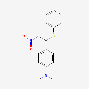 Dimethyl[4-(2-nitro-1-phenylthioethyl)phenyl]amine