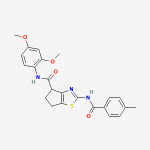 N-(2,4-dimethoxyphenyl)-2-(4-methylbenzamido)-5,6-dihydro-4H-cyclopenta[d]thiazole-4-carboxamide