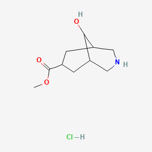Methyl 9-hydroxy-3-azabicyclo[3.3.1]nonane-7-carboxylate;hydrochloride