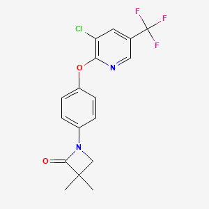 1-(4-{[3-Chloro-5-(trifluoromethyl)-2-pyridinyl]oxy}phenyl)-3,3-dimethyl-2-azetanone