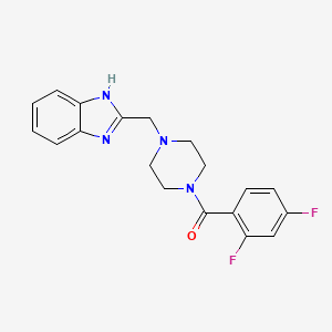 molecular formula C19H18F2N4O B2743173 (4-((1H-苯并[d]咪唑-2-基)甲基)哌嗪-1-基)(2,4-二氟苯基)甲酮 CAS No. 1170498-36-8