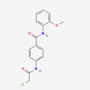 molecular formula C16H15ClN2O3 B2743185 4-(2-chloroacetamido)-N-(2-methoxyphenyl)benzamide CAS No. 735319-16-1