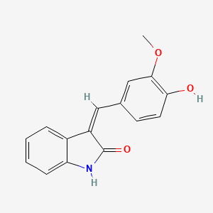 molecular formula C16H13NO3 B2743187 3-(4-Hydroxy-3-methoxybenzylidene)-1,3-dihydro-2H-indol-2-one CAS No. 494857-72-6