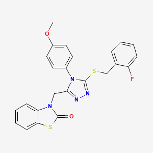 3-((5-((2-fluorobenzyl)thio)-4-(4-methoxyphenyl)-4H-1,2,4-triazol-3-yl)methyl)benzo[d]thiazol-2(3H)-one