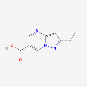 molecular formula C9H9N3O2 B2743196 2-Ethylpyrazolo[1,5-a]pyrimidine-6-carboxylic acid CAS No. 1707575-91-4
