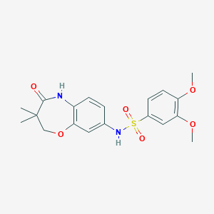 N-(3,3-dimethyl-4-oxo-2,3,4,5-tetrahydrobenzo[b][1,4]oxazepin-8-yl)-3,4-dimethoxybenzenesulfonamide