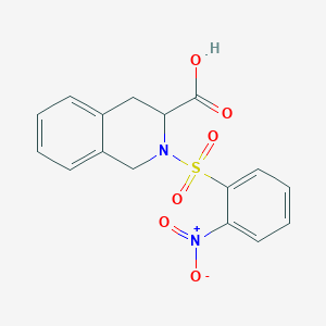 molecular formula C16H14N2O6S B2743227 2-(2-硝基苯磺酰)-1,2,3,4-四氢异喹啉-3-羧酸 CAS No. 1008002-08-1