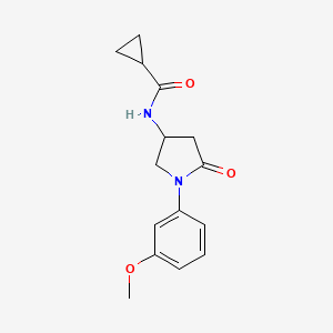 N-(1-(3-methoxyphenyl)-5-oxopyrrolidin-3-yl)cyclopropanecarboxamide