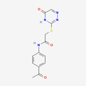 N-(4-acetylphenyl)-2-(5-oxo(4H-1,2,4-triazin-3-ylthio))acetamide