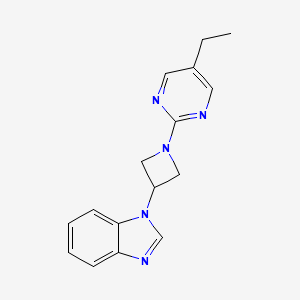 molecular formula C16H17N5 B2743237 1-[1-(5-Ethylpyrimidin-2-yl)azetidin-3-yl]benzimidazole CAS No. 2380166-77-6
