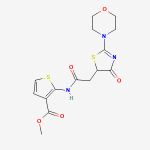 Methyl 2-(2-(2-morpholino-4-oxo-4,5-dihydrothiazol-5-yl)acetamido)thiophene-3-carboxylate